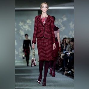 Tory Burch Victory Jacket Tweed And Skirt Set